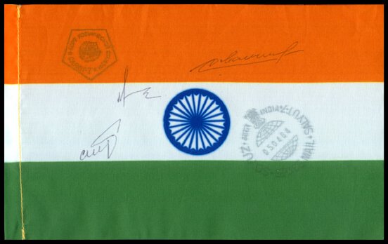 Soyuz T-11 FLOWN Indian Flag