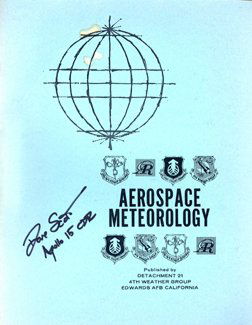 Apollo 15 David Scott Autograph on the front cover: (500pp., soft cover, metal clasp). "This document explores the effects of the natural environment on aerospace systems, and the information therein was presented at an aerospace meteorology lecture at