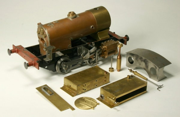 A part built 3 1/2 inch gauge 0-4-0 tank locomotiv
