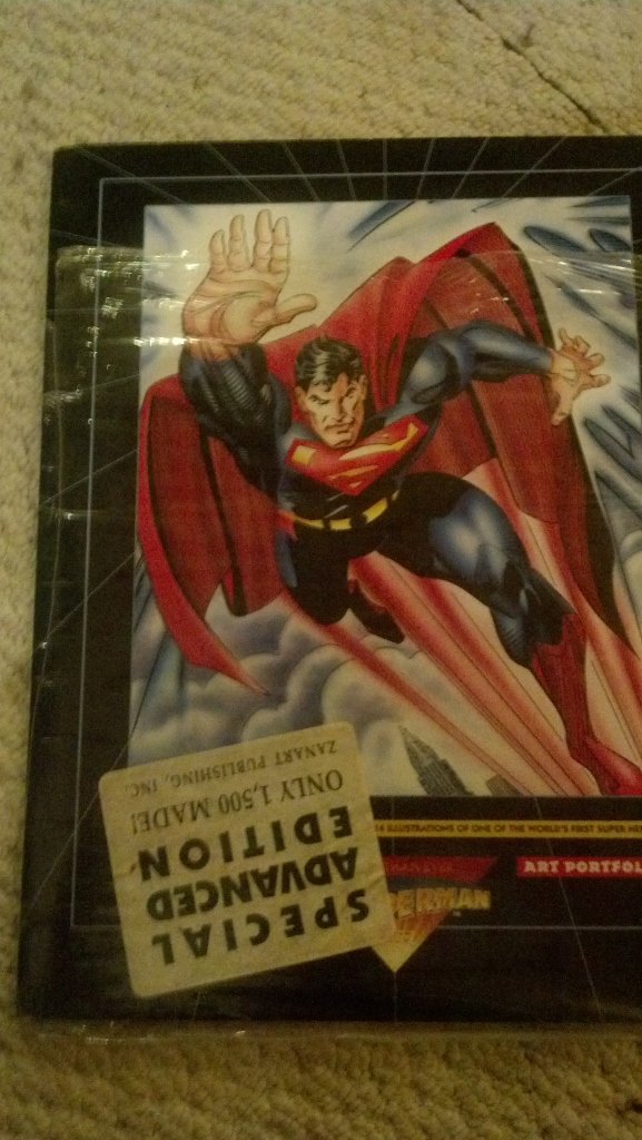 Superman Limited Edition Art Portfolio: Limited Edition - ONLY 1500 EVER MADE!! You cannot find this Set. Large Art! Over 2ft tall 18 inches wide. High end Superman Art! This is an ultra Rare Item as only 1500 ever made. This on still has o