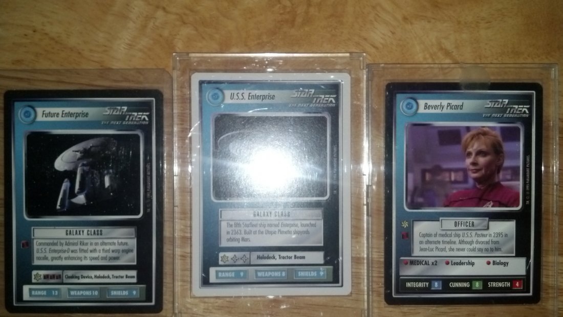 (3) STAR TREK NEXT GENERATION CARDS