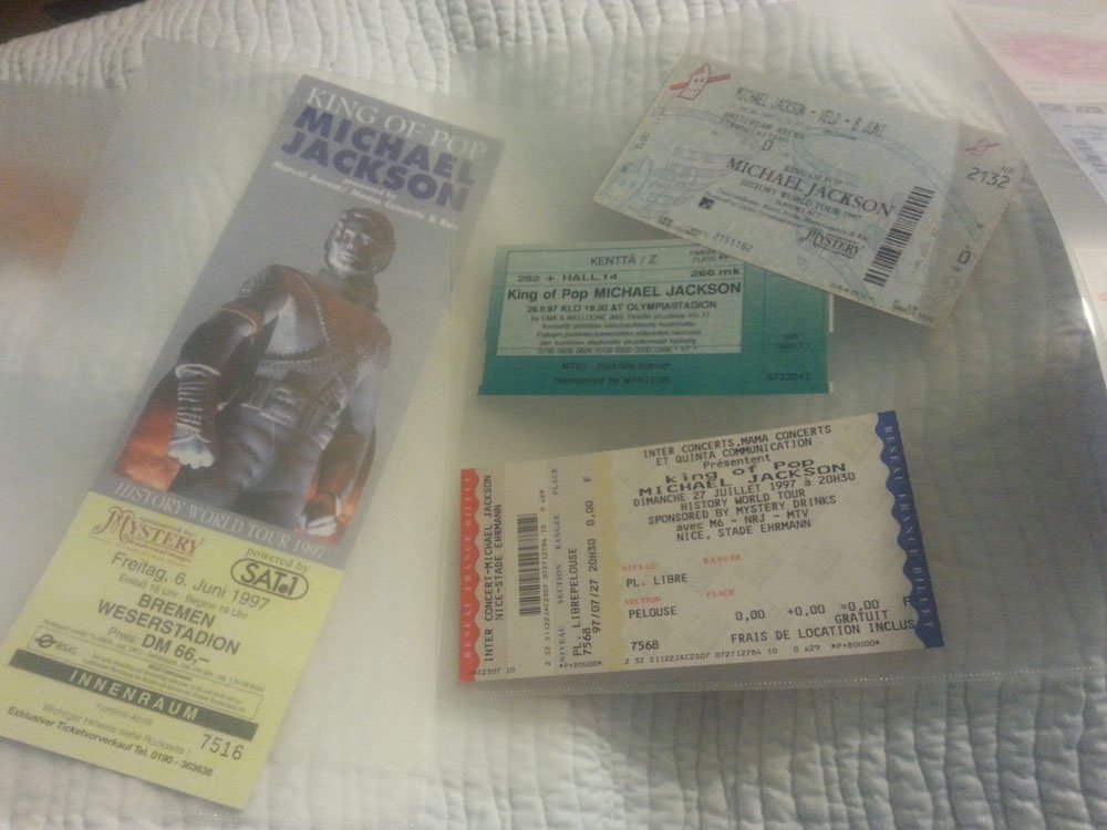 MICHAEL JACKSON SIGNED FEDORA w/LOA & CONCERT TICKETS! - 2