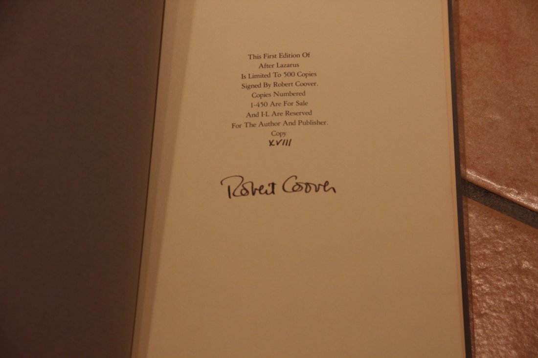 1st Ltd Edition signed 'After Lazarus'-Robert Coover - 2