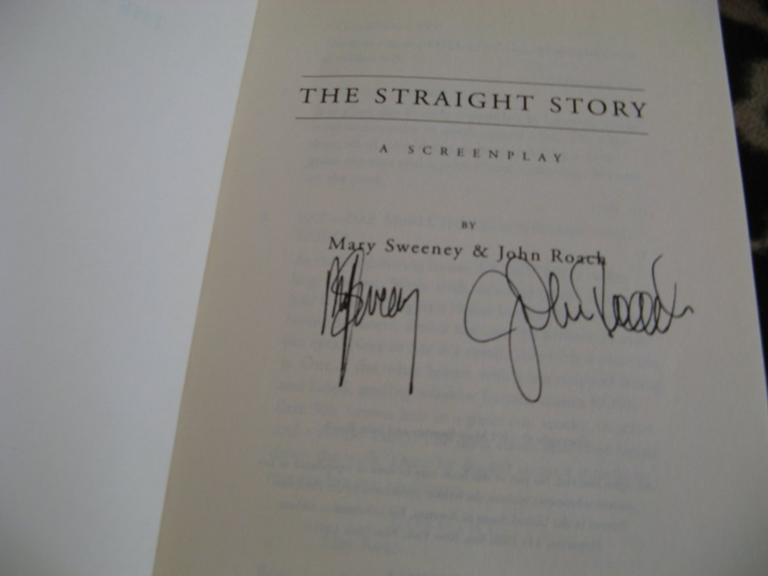 David Lynch's The Straight Story Signed By Its Authors: DAVID LYNCH'S STRAIGHT STORY SCREENPLAY IS SIGNED BY ITS AUTHORS JOHN ROACH AND MARY SWEENEY