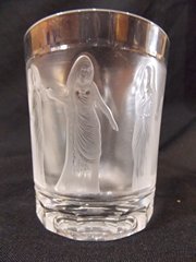 Lalique "Femmes" Signed Whiskey Tumbler: LALIQUE "FEMMES" WHISKEY TUMBLER, SIGNED LALIQUE FRANCE ON BOTTOM. CRAFTED IN THE FINEST LEAD CRYSTAL AND IS MADE OF BOTH CLEAR AND FROSTED CRYSTAL. 4" x 3.5"