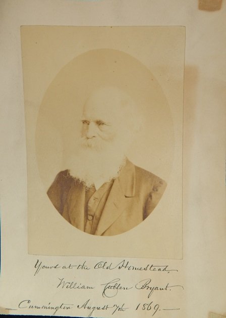 William Bryant signed photo: William Cullen Bryant (November 3, 1794 – June 12, 1878) was an American romantic poet, journalist, and long-time editor of the New York Evening Post.