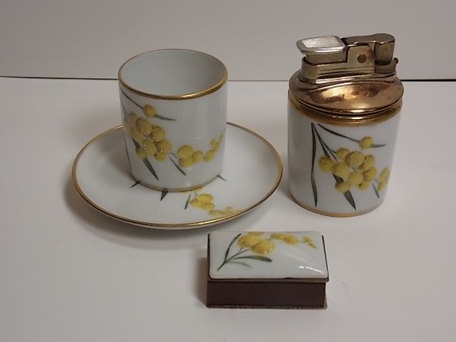 Porcelain Artistique F.M. Limoges France 4 pc. Set