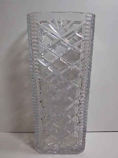 Large Crystal Vase Cut in Ireland