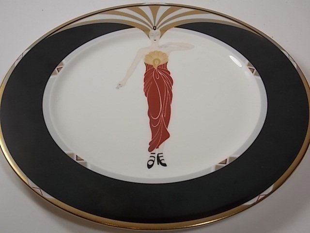 Erte bone china plate: Erte bone china plate. 12" diameter