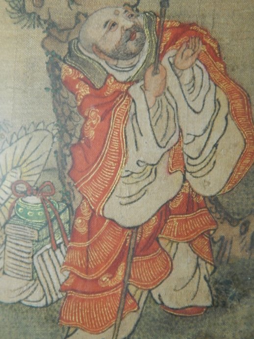 Pair of 19th century Chinese painted silk tapestries - 3
