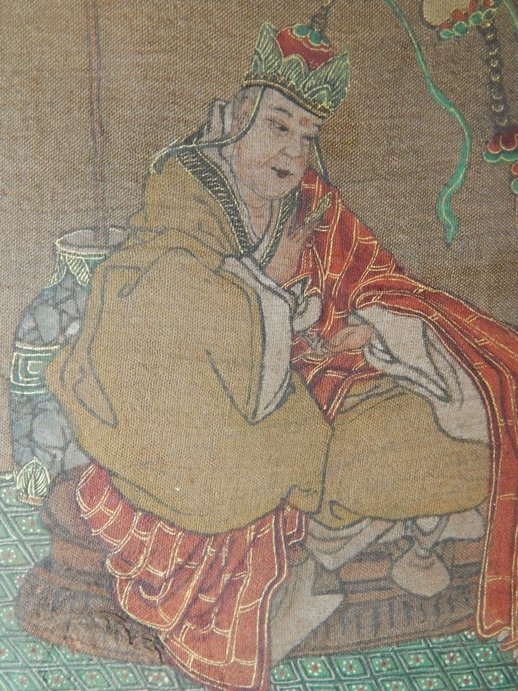 Pair of 19th century Chinese painted silk tapestries - 6
