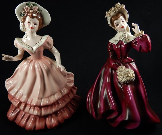 (2) Florence Semi-Porcelain Figurines