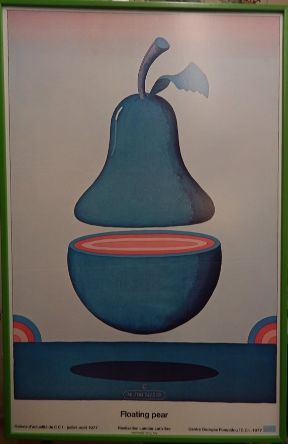 MILTON GLASER FLOATING PEAR: 37" X 24"