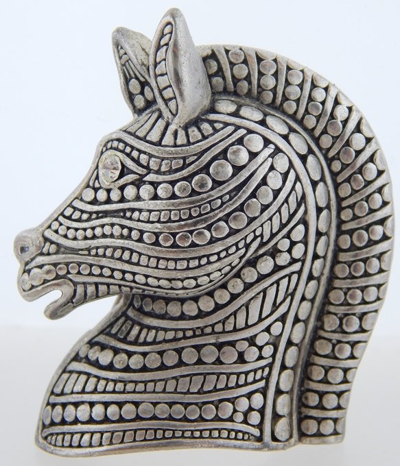 ZEBRA BROOCH: 1.5" X 1.75"