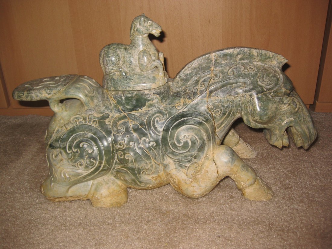 Magnificent Warring States, Jade Horse Container & Lid