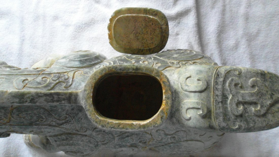 Magnificent Warring States, Jade Horse Container & Lid - 3