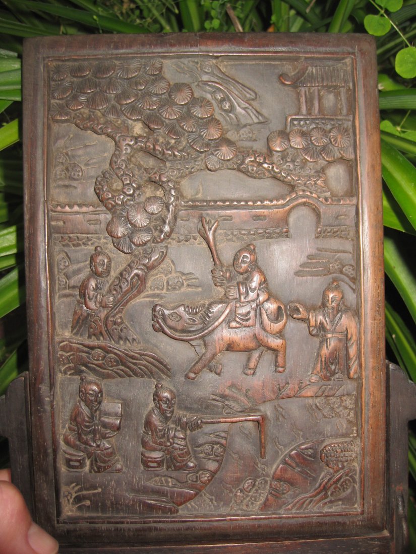 Chinese Wooden board table screen carving, Qing dynasty - 3