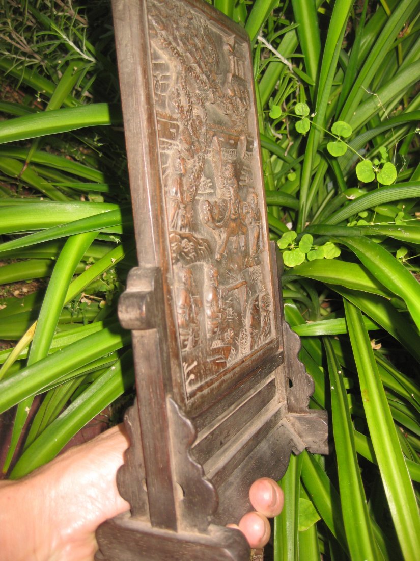 Chinese Wooden board table screen carving, Qing dynasty - 6