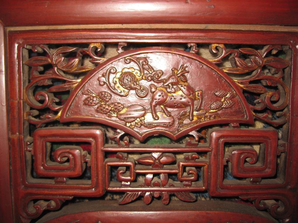 Qing dynast Chinese Canopy from Opium or Wedding Daybed: Circa 1750 Chinese antique Carved Canopy from Opium or Wedding Daybed, Qing Dynasty. Suzhou category (苏式家具): Opposite to the Beijing category, characterized by its elaborat