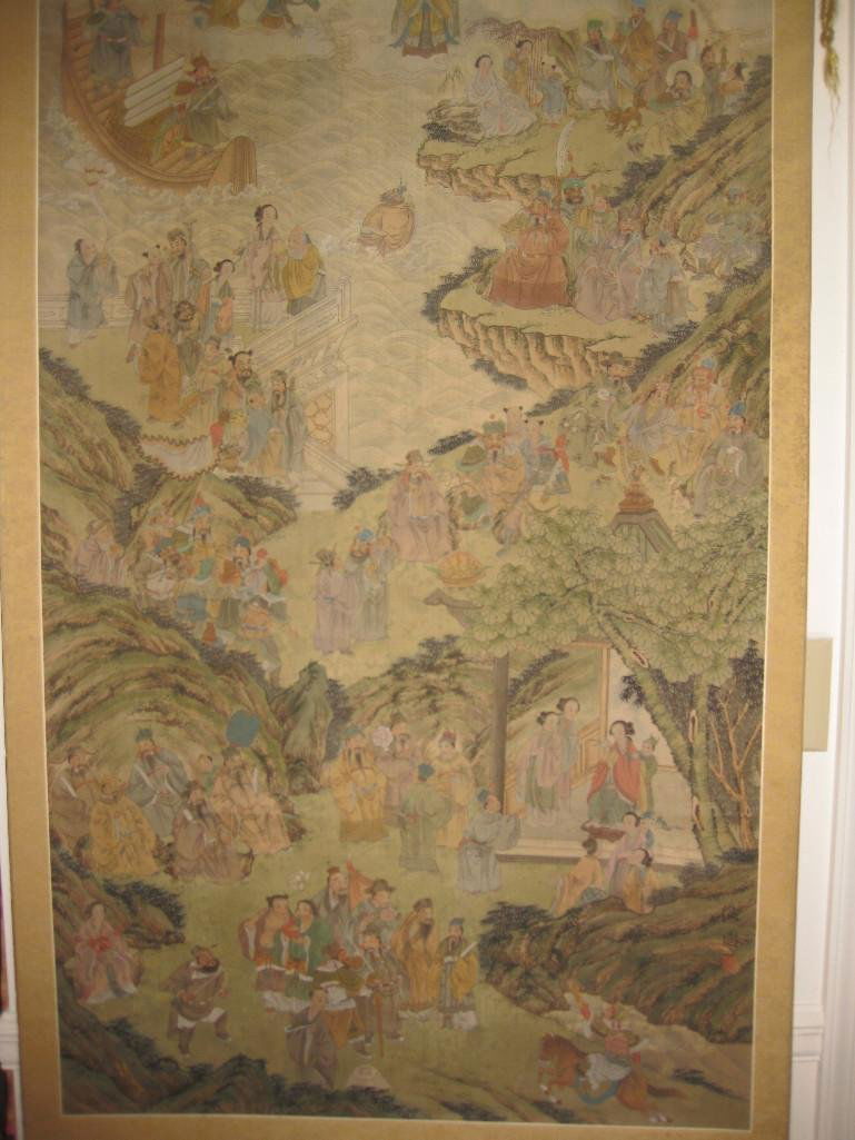 Chinese scroll Silk PAINTING,Taoist Deities, Xie (1 of 10)