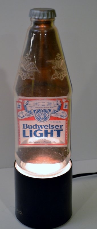 Budweiser Lighted Bottle Sign: Budweiser Lighted Bottle Sign