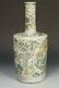 A LARGE MALLET-FORM VASE enamelled in polychrome with f