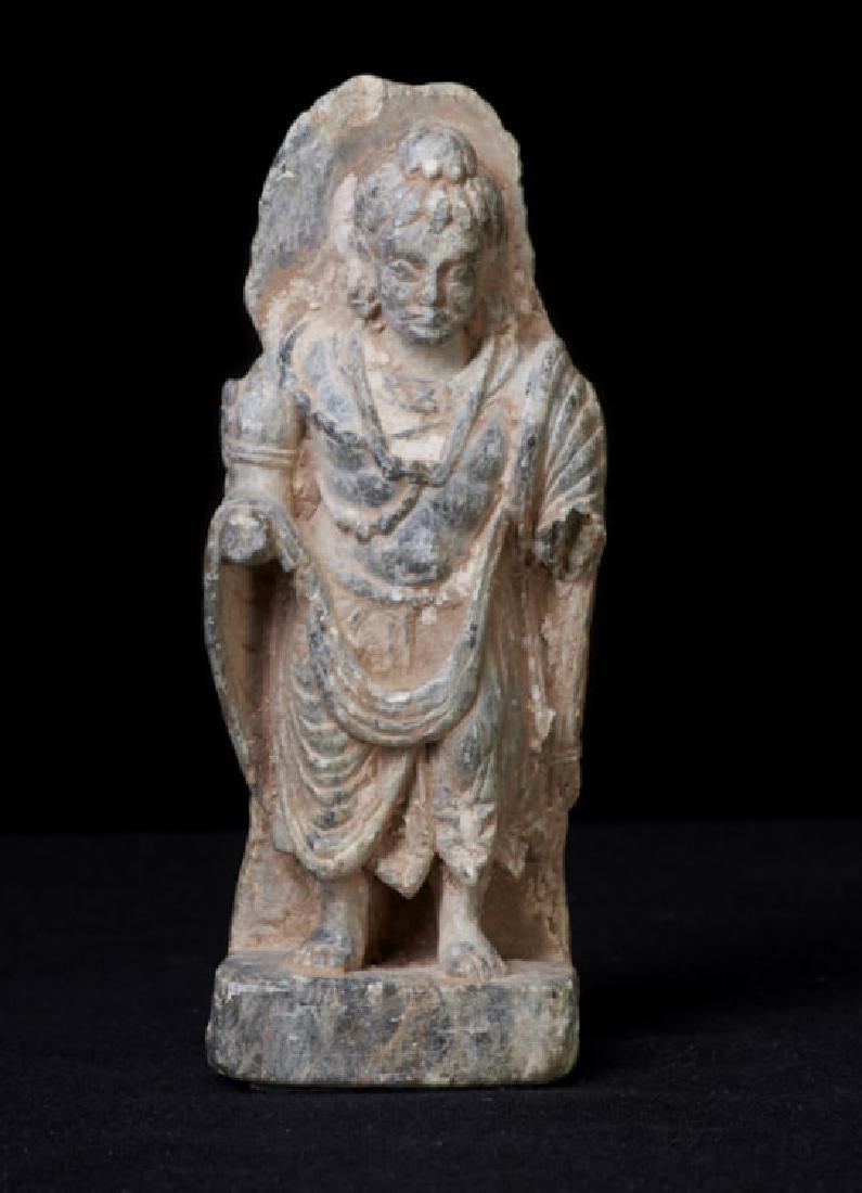A Nice Small Gandharan Schist Standing Sculpture of (1 of 1)