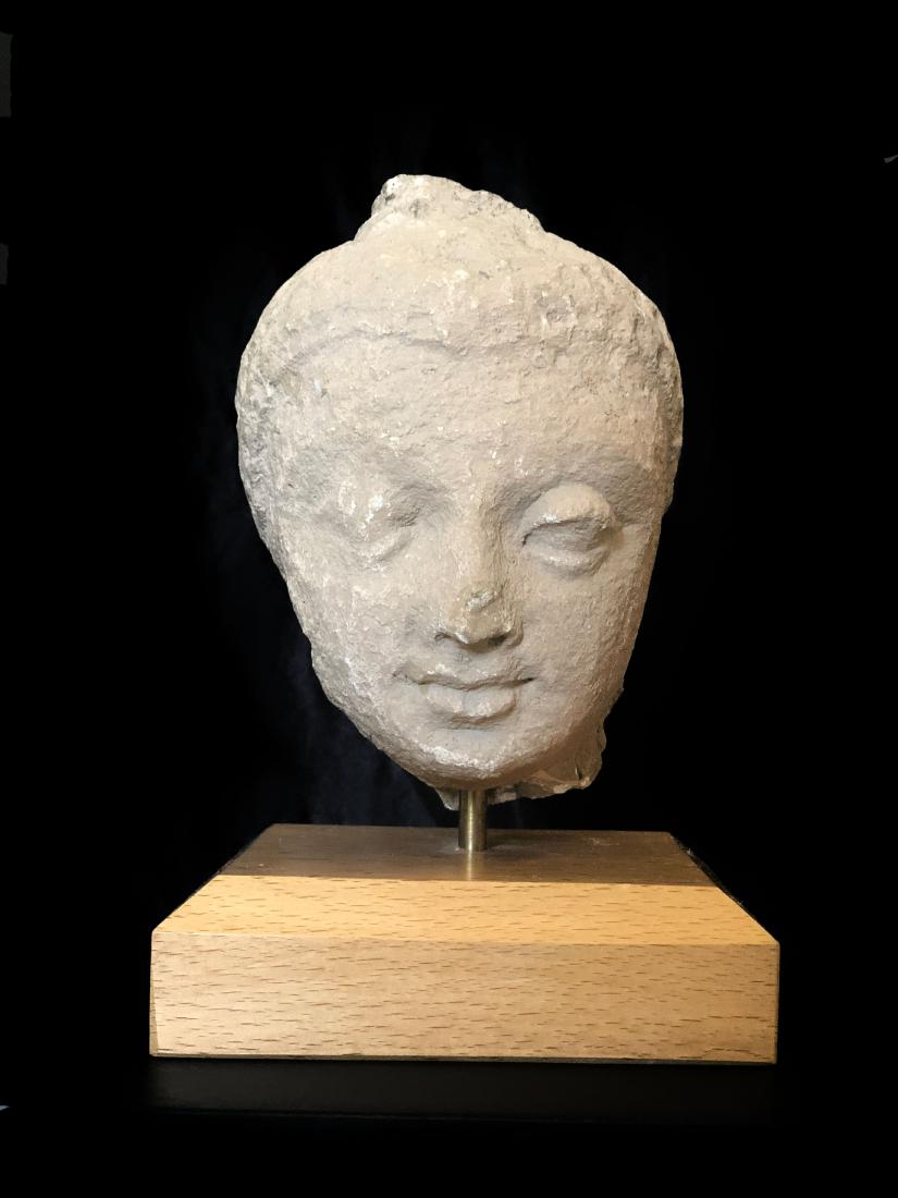 A NICE STUCCO / CLAY BUDDHA HEAD (1 of 1)