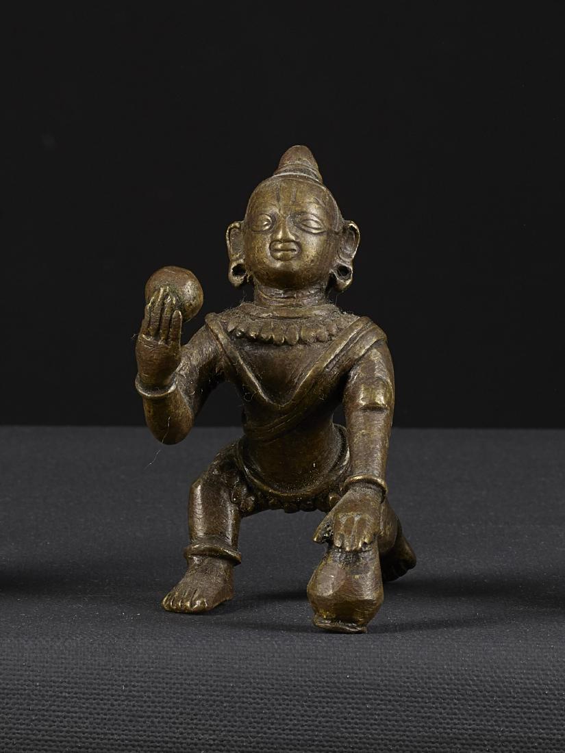 An Old Bronze Sculpture of Bal Krishna (1 of 1)