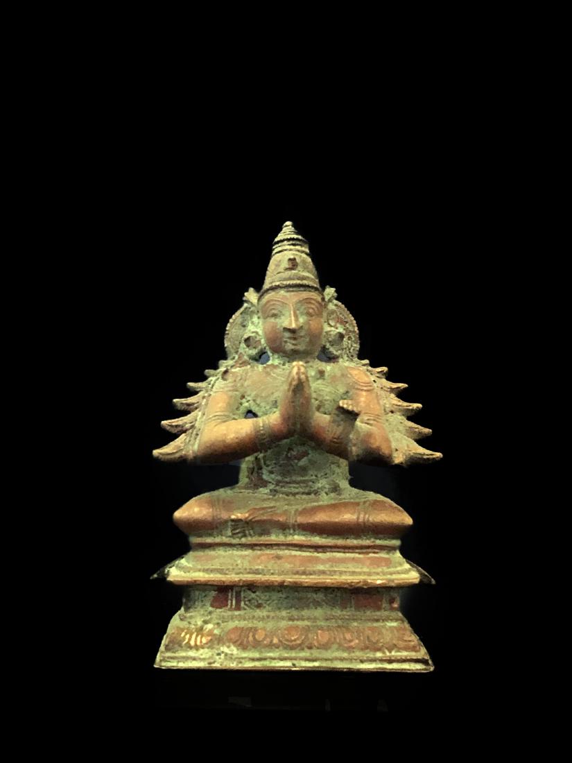 A Fine Old Hindu Bronze Statue of Shiva and Parvati (1 of 1)