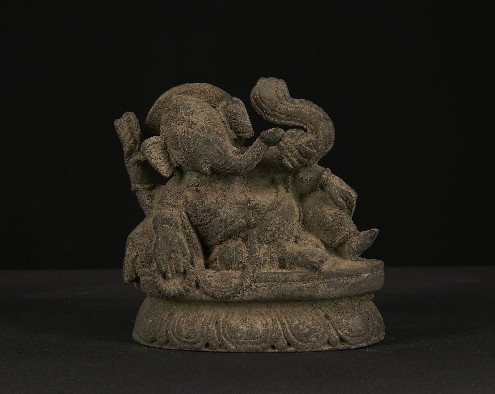 A Nice Bronze 4 armed Sculpture of  Hindu god Ganesha (1 of 1)