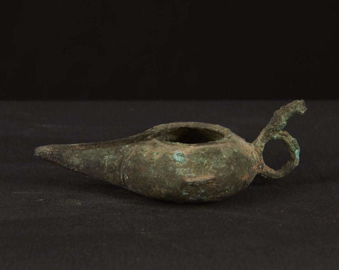 A Nice Early Islamic Seljuk Copper/Bronze Lamp (1 of 1)