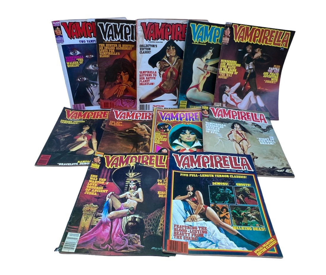 RARE AND VINTAGE LOT OF 11 COMIC VAMPIRELLA (1 of 5)
