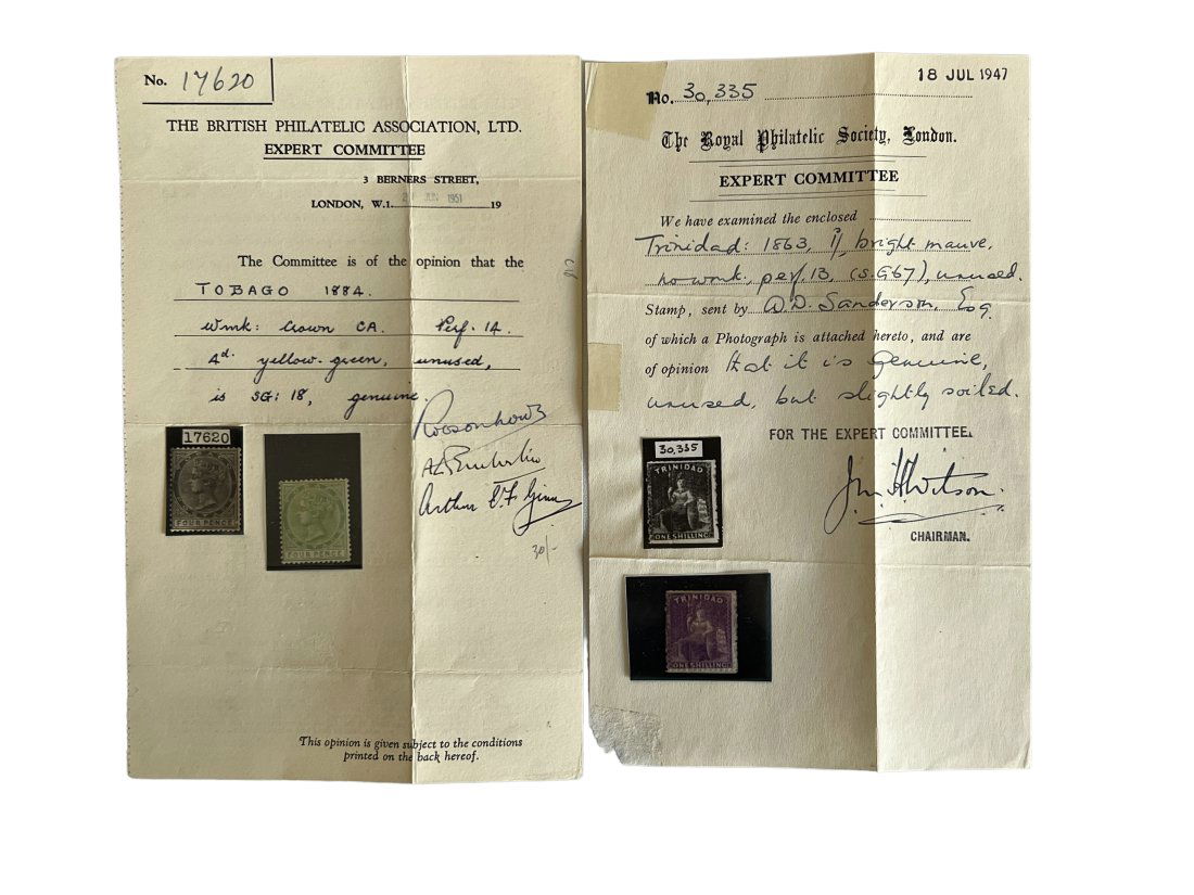 TOBAGO AND TRINIDAD POST STAMP RARE SET (1 of 3)