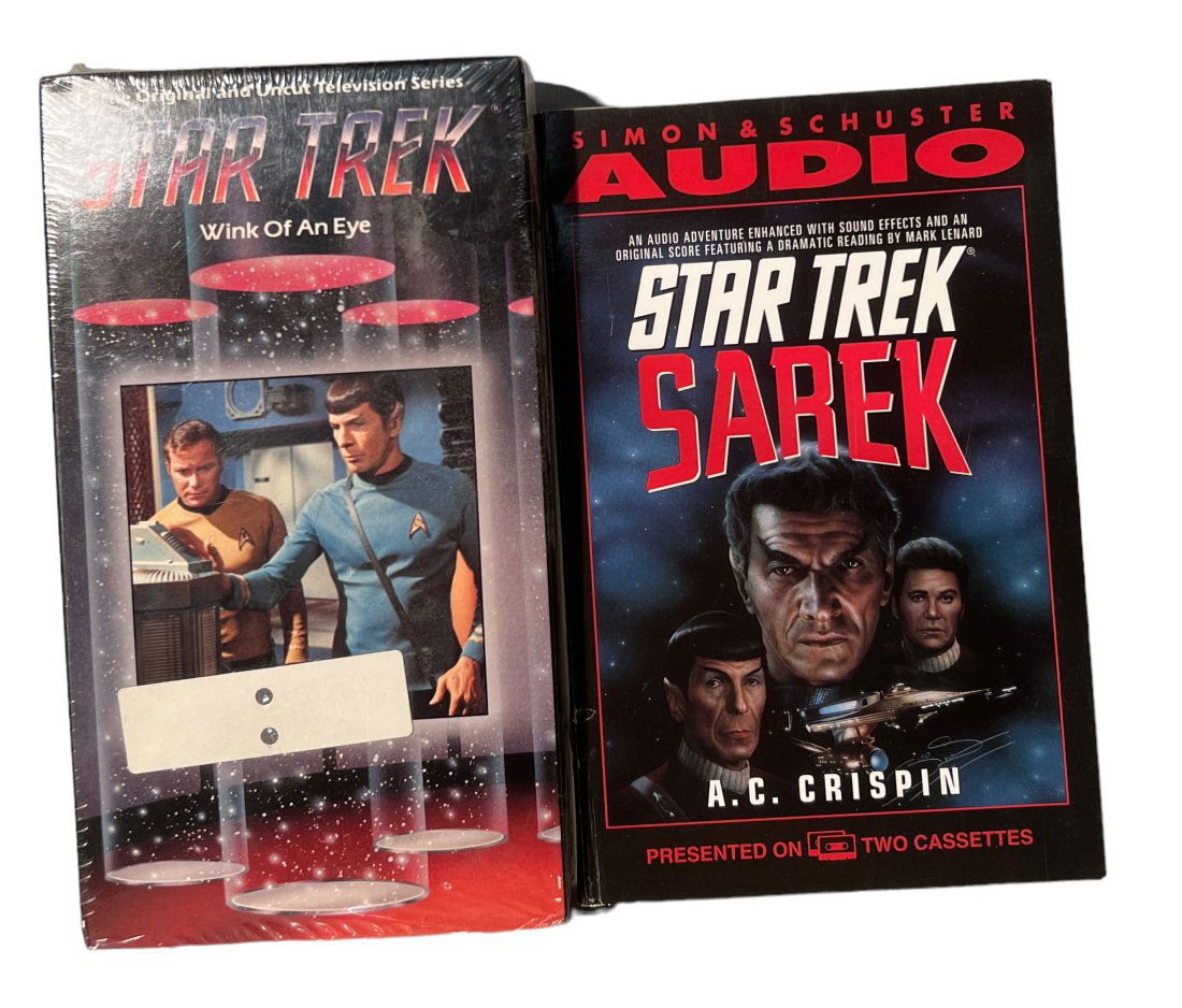 Lot of 2 Star Trek Audio Cassette Tapes  and VHS (1 of 8)