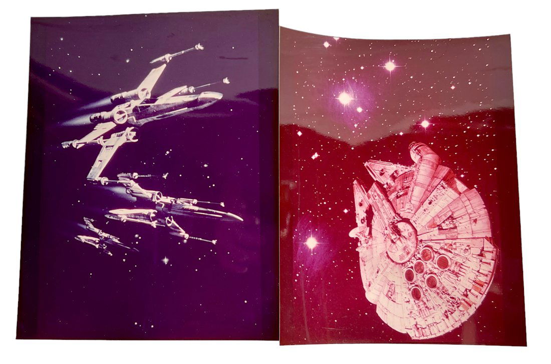 LOT OF 2 STAR WARS HIGH QUALITY PHOTO SPACESHIP (1 of 3)