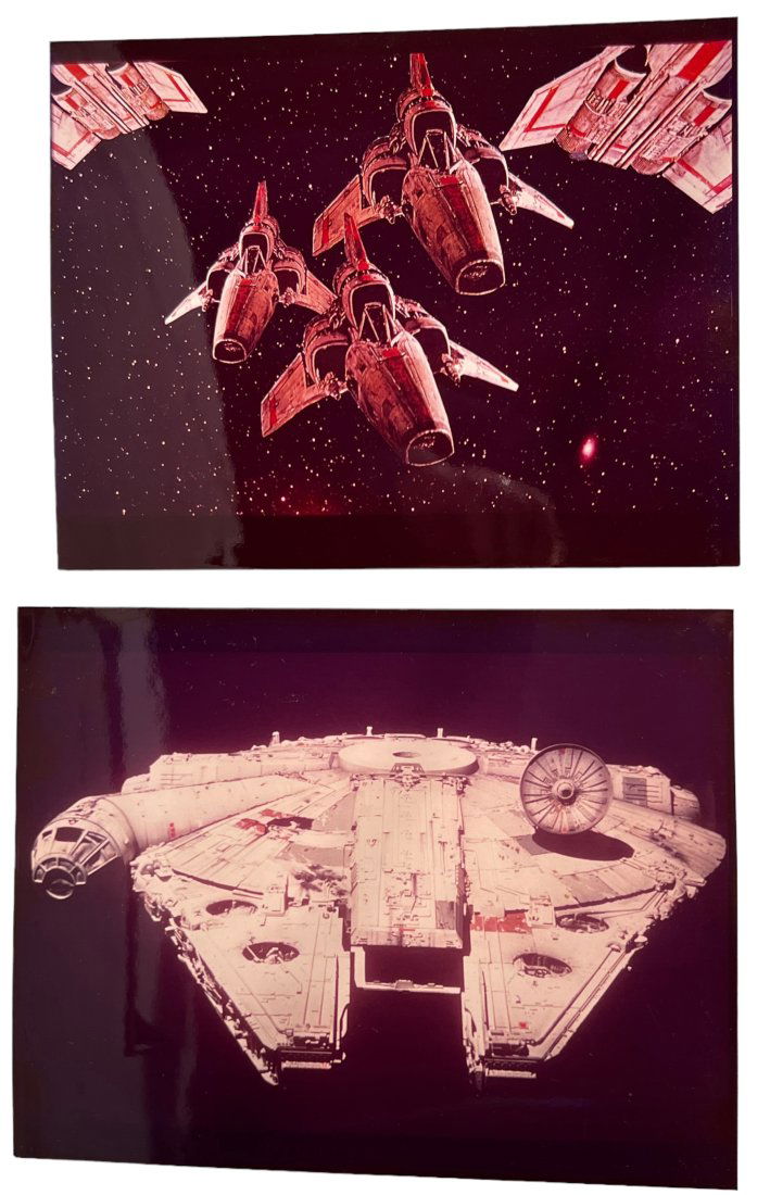 LOT OF 2 VINTAGE STAR WARS HIGH QUALITY PHOTO SPACESHIP (1 of 3)