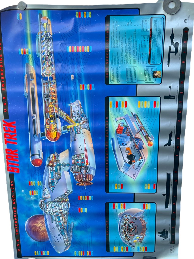 WILLIAM SHATNER CAPTAIN KIRK STAR TREK HISTORY OF THE ENTERPRISE POSTER (1 of 6)