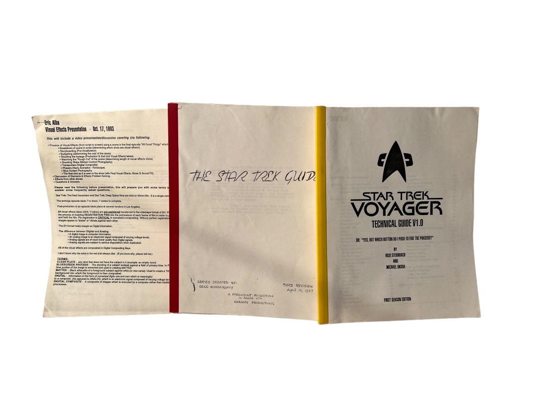 lot of 3 script Star Trek papers (1 of 4)