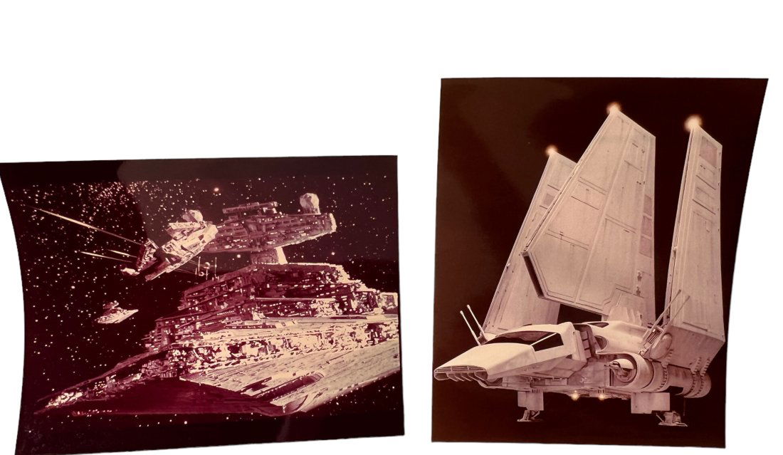 LOT OF 2 STAR WARS HIGH QUALITY PHOTO SPACESHIP (1 of 1)