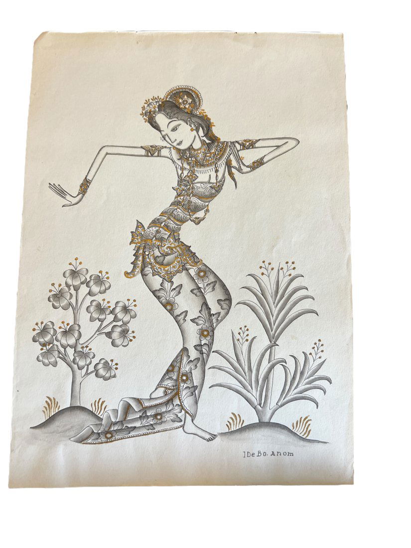 BALINESE PAINTING ON PAPER BY Ida Bagus Anom (1 of 2)