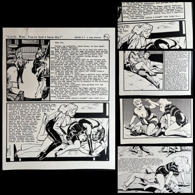 VINTAGE RARE COMIC Little Man, You ve had a busv dav! by ERIC STANTON: ERIC STANTON Little Man, You ve had a busv dav! Ink over paper . Peerless Sales New York City publisher, nice vintage fetish art
