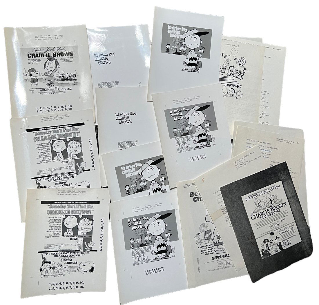 RARE CHARLIE BROWNâ€™S ALL-STARS, TV GUIDE ADVERTISING 1981: RARE CHARLIE BROWNâ€™S ALL-STARS, TV GUIDE A MINUTE ADVERTISING MATERIALS 1981 MORE THAN 25 CARD