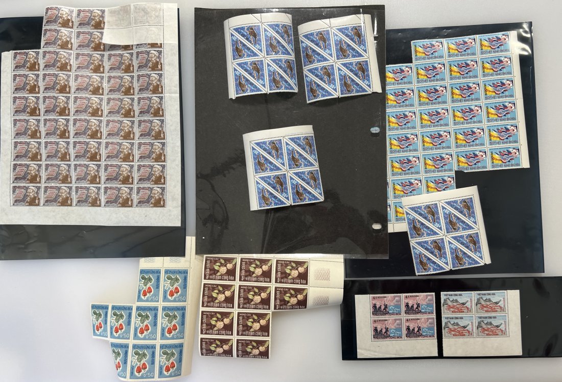 South Vietnam Stamps Block (1 of 8)