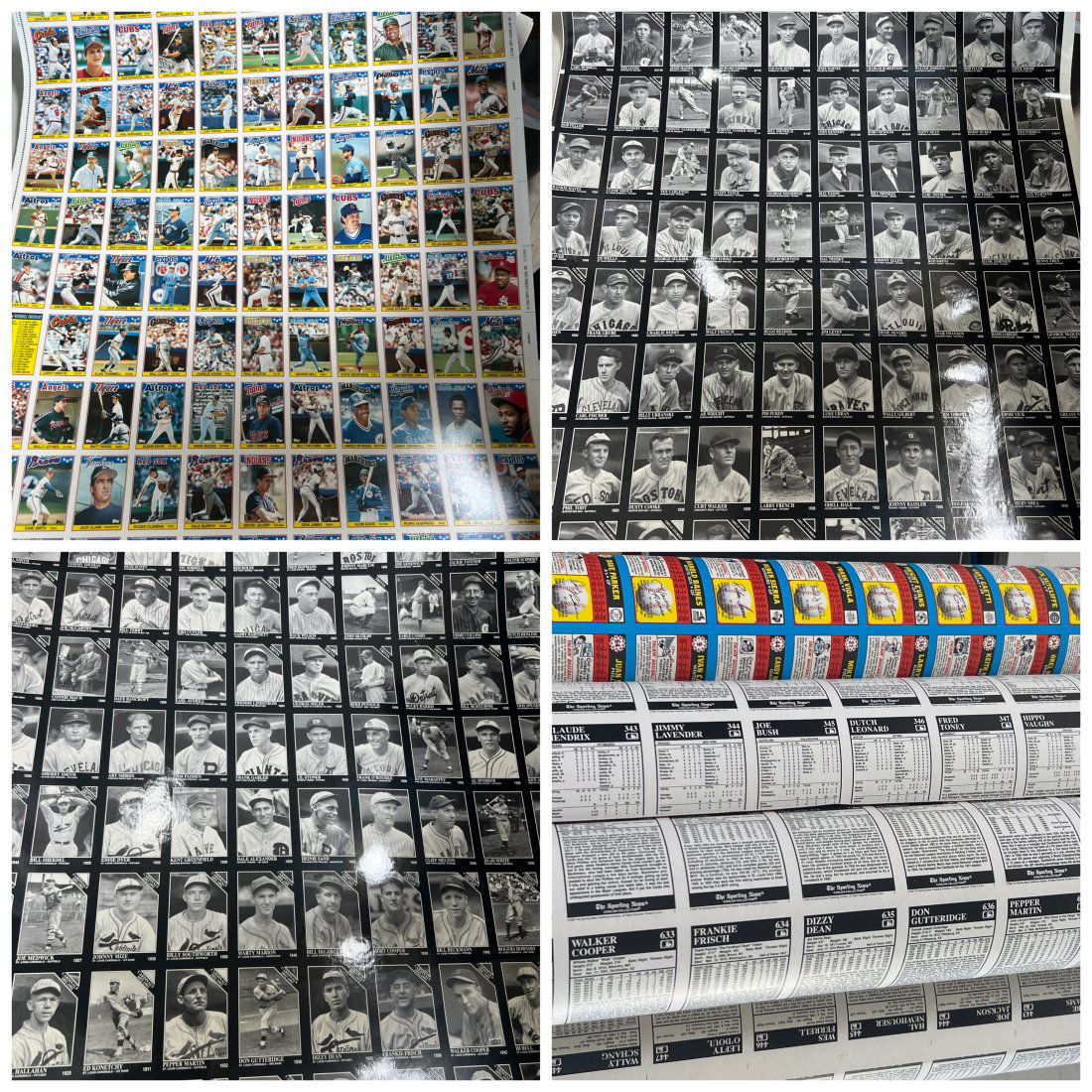 SET OF 4 1988 Topps UK Mini American Baseball Uncut Sheet of Baseball Cards Ryan, Bonds (1 of 10)