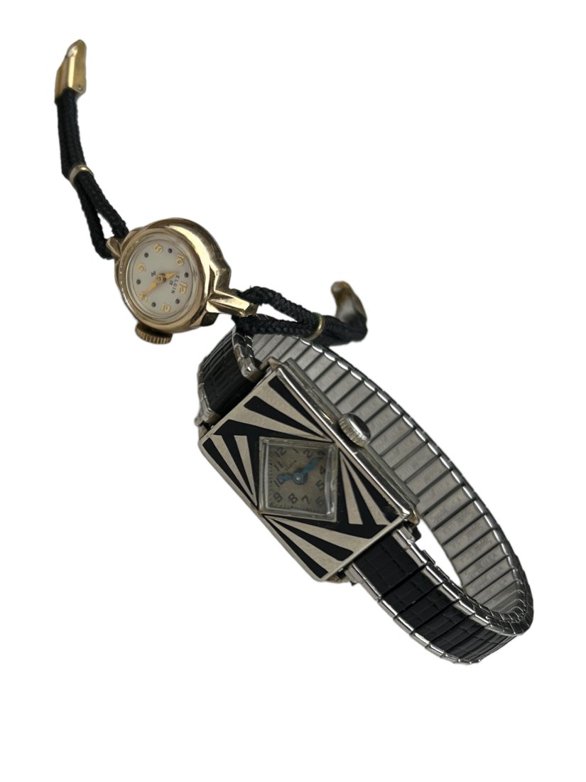 SET OF 2 VINTAGE LADY WATCH ELGIN WATCHES,  Art Deco "Madame Agnes" (1 of 9)