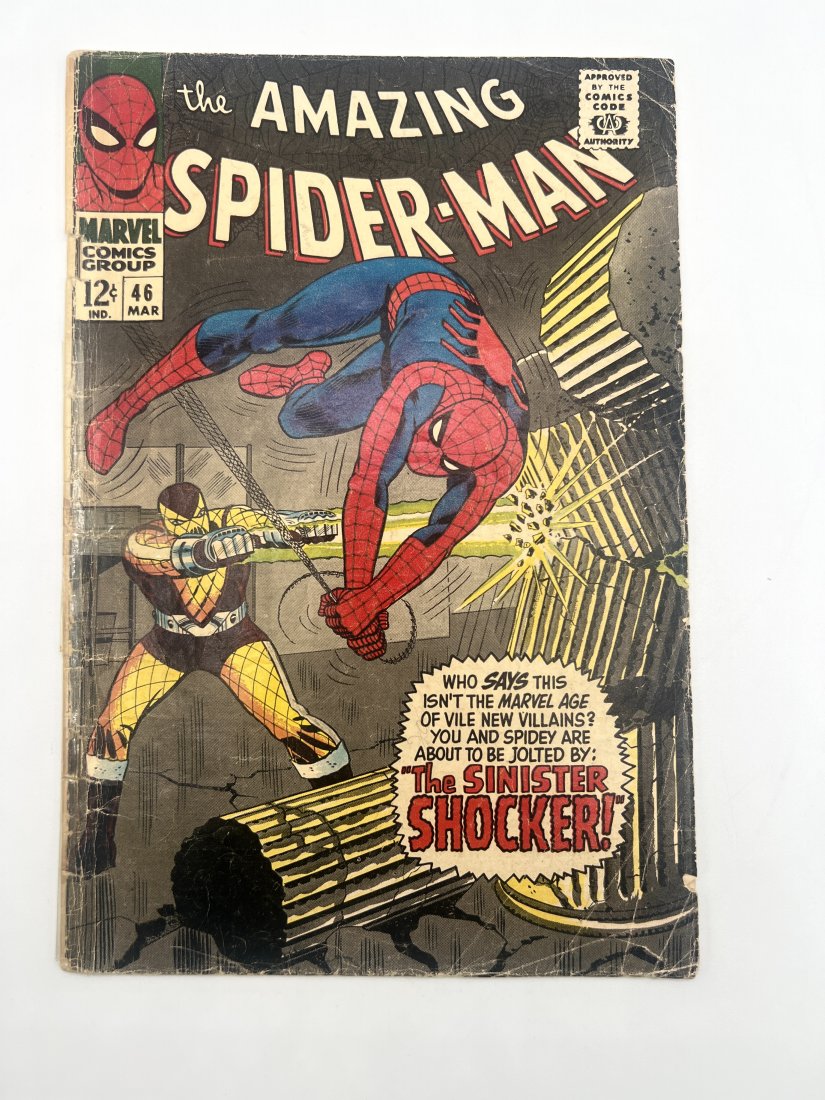 AMAZING SPIDER-MAN #46 -First SHOCKER-Comic Book ASM 1967 vg+: AMAZING SPIDER-MAN #46 -First SHOCKER-Comic Book ASM 1967 vg+
