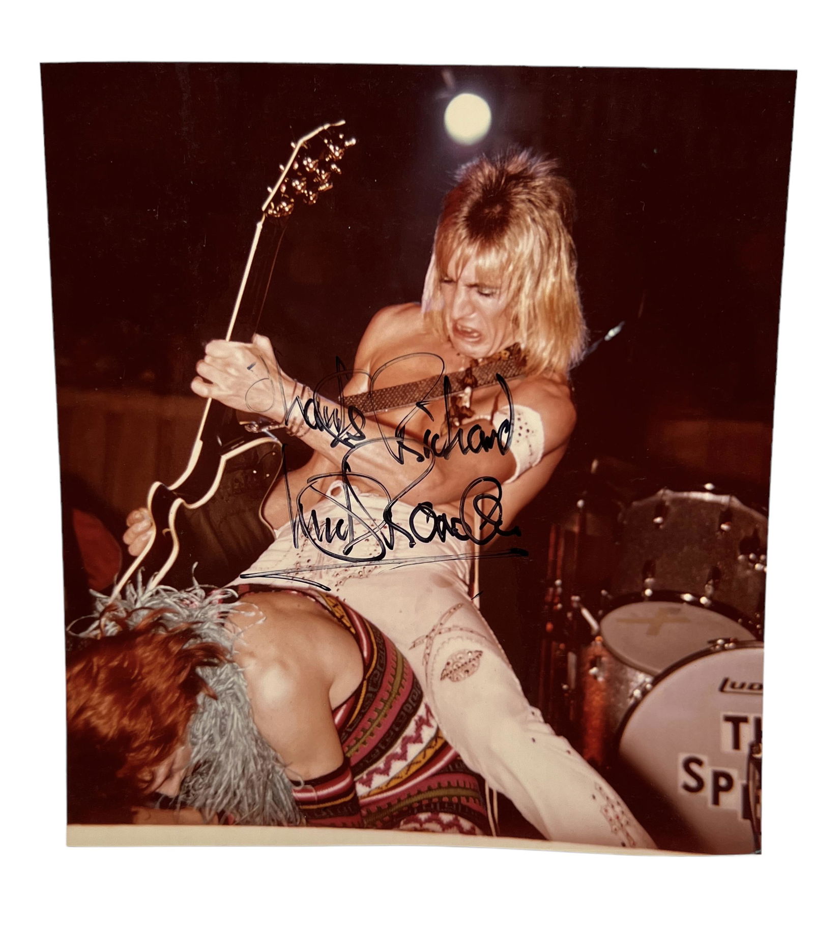 RICHARD CREAMER PHOTOGRAPH OF MICK RONSON DAVID BOWIE SIGNED STAMPED ON THE BACK (1 of 2)