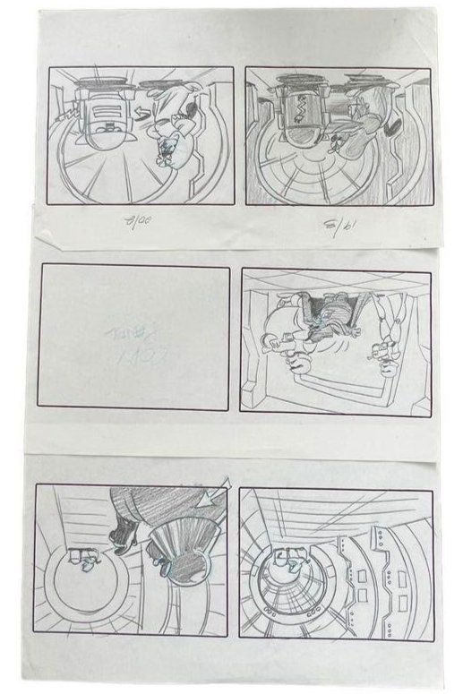 STAR WARS WARNERS ANIMANIACS ANIMATION PRODUCTION STORY BOARD DRAWING (1 of 2)