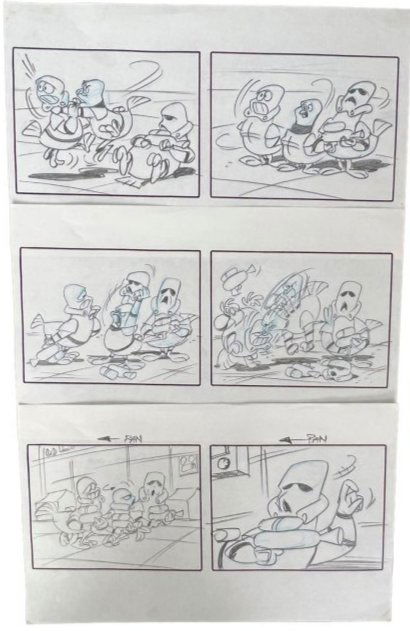 STAR WARS WARNERS ANIMANIACS ANIMATION PRODUCTION STORY BOARD DRAWING (1 of 2)